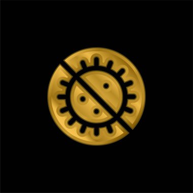 Antibiyotik altın kaplama metalik simge veya logo vektörü