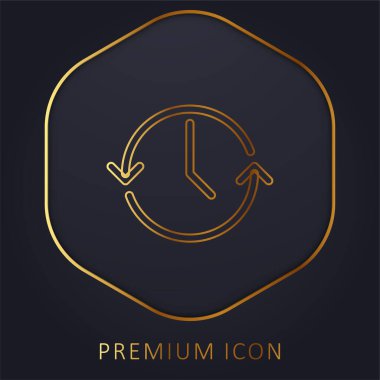 Saat Yönünde Altın Hat prim logosu veya simgesi