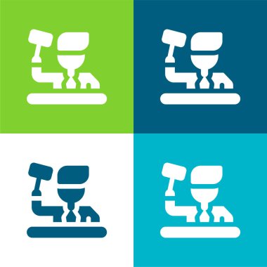 Açık Artırma Düz Renk en az simge seti