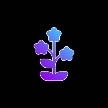 Alpine Forget Me Not blue gradient vector icon clipart