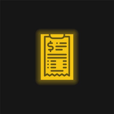 Sarı parlak neon simgesi