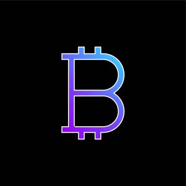 Bitcoin Mavi Gradyan vektör simgesini imzala