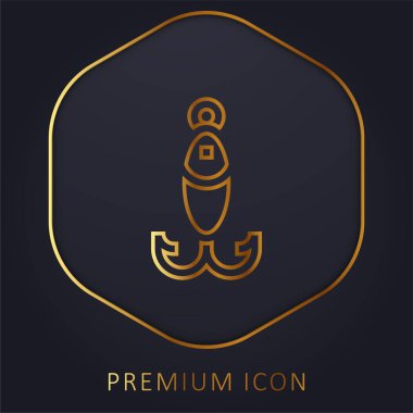 Altın çizgi prim logosu ya da simgesi