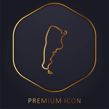Argentina golden line premium logo or icon clipart