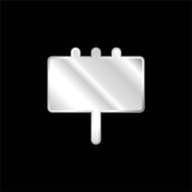 Billboard gümüş kaplama metalik simge