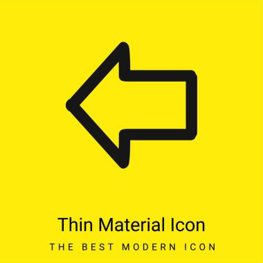 Sol El 'i Gösteren Ok Taslak Asgari Parlak Sarı Madde simgesi