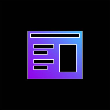 Günlük mavi gradyan vektör simgesi