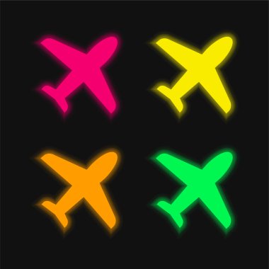 Parlayan neon vektör simgesi