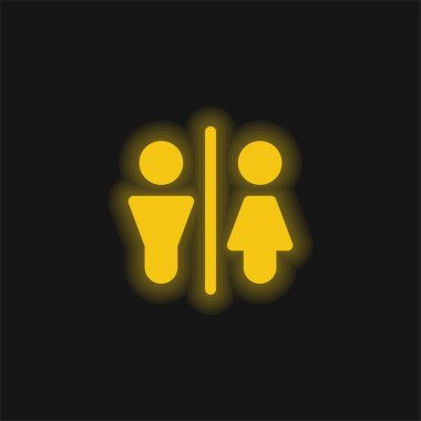 Banyo sarısı parlak neon ikonu