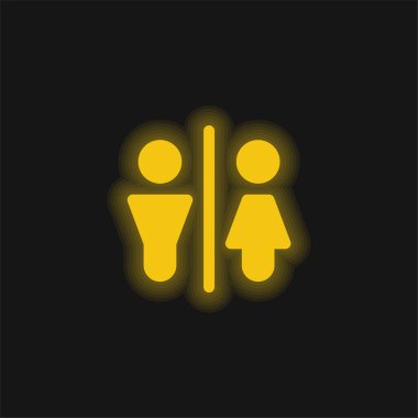 Banyo sarısı parlak neon ikonu