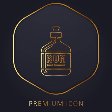 Alkol altın çizgisi prim logosu veya simgesi