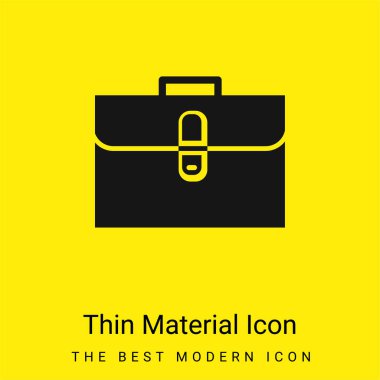 Evrak çantası en az parlak sarı madde simgesi