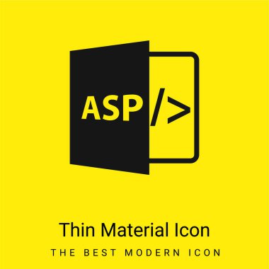 Asp File Format Symbol minimal bright yellow material icon clipart