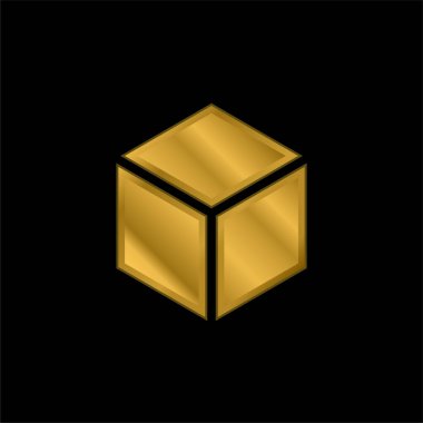 3d altın kaplama metalik simge veya logo vektörü