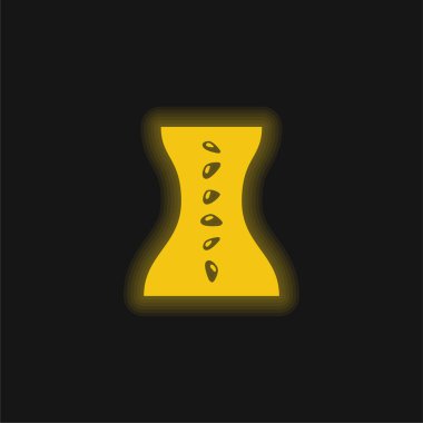Vücut Spa 'sı Ve masaj sarı parlak neon ikon