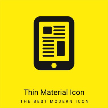 Büyük Tablet Asgari sarı madde simgesi