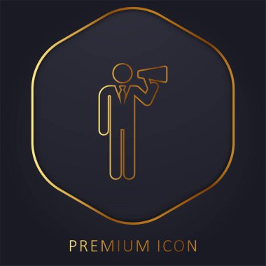 Boss golden line premium logo or icon clipart