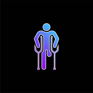 Ampüte mavi gradyan vektör simgesi