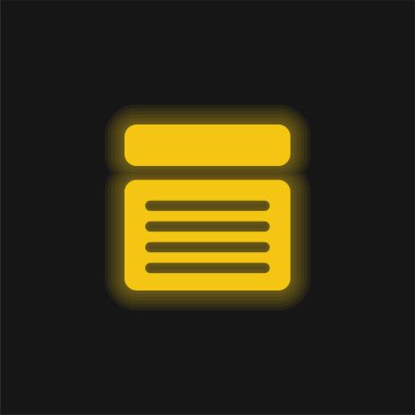 Madde sarı parlak neon simgesi