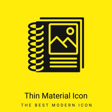 Binding minimal bright yellow material icon clipart