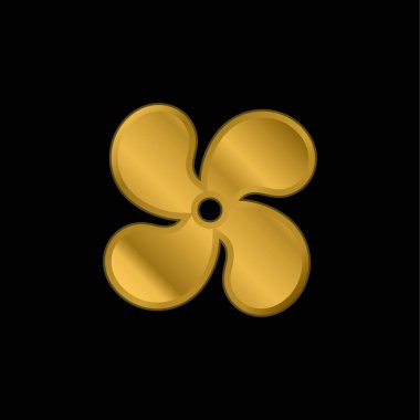 Ac altın kaplama metalik simge veya logo vektörü