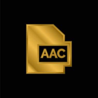 Aac altın kaplama metalik simge veya logo vektörü