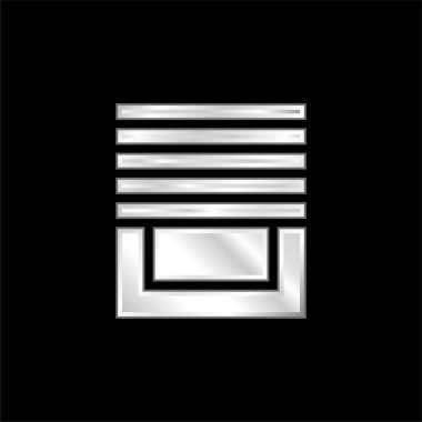 Körler gümüş kaplama metalik simge