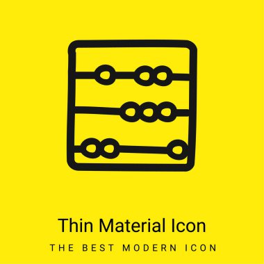 Abaküs Eli Çizim Aracı Asgari parlak sarı malzeme simgesi