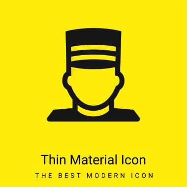 Bellboy minimal bright yellow material icon clipart
