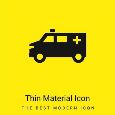 Ambulans en düşük düzeyde parlak sarı malzeme simgesi