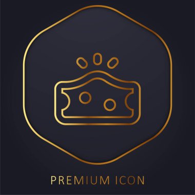 Alerji altın çizgi prim logosu veya simgesi