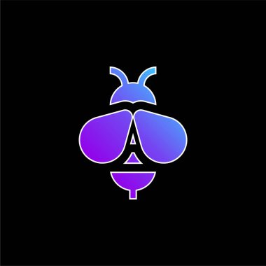 Arı mavi gradyan vektör simgesi