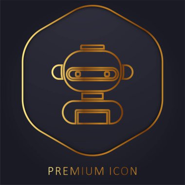 AI altın çizgi premium logo veya simge