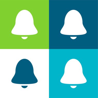 Alarm Çanı Düz 4 renk en küçük simge seti