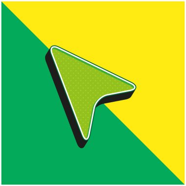 Siyah Nokta Yeşil ve Sarı 3D vektör simgesi logosu