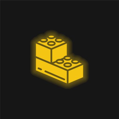 Parlayan sarı neon simgesini engeller