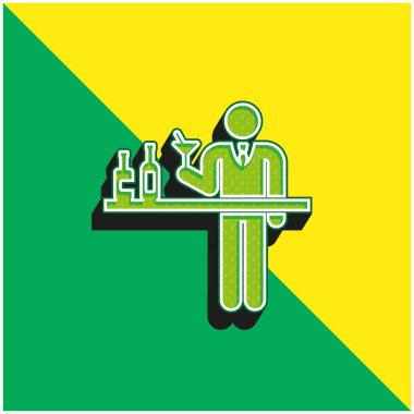Barmen Green ve sarı modern 3D vektör simgesi logosu