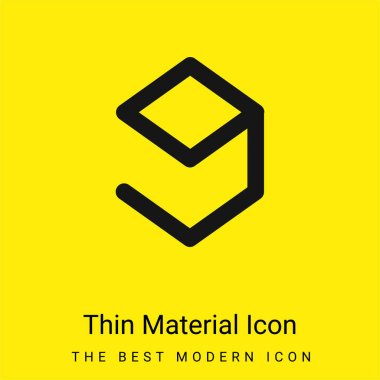 9gag Logo minimal bright yellow material icon clipart