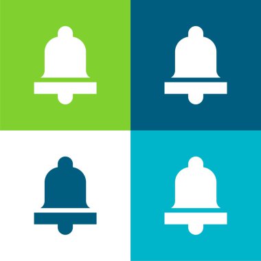 Bell Düz 4 renk simgesi seti