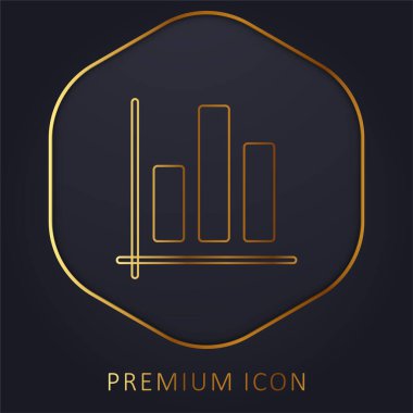 Çubuk Çizelgesi Altın Çizgi prim logosu veya simgesi