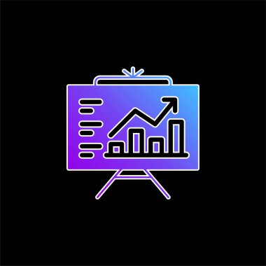 Analitik mavi gradyan vektör simgesi