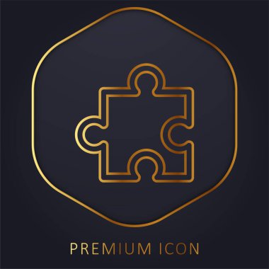 Add On golden line premium logo or icon clipart