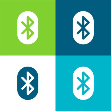 Bluetooth Düz 4 renk en küçük simge kümesi