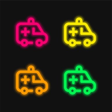 Parlayan neon vektör simgesi