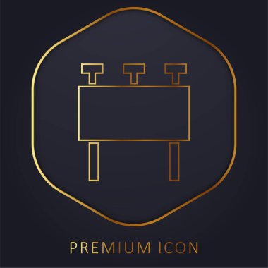 Billboard altın çizgisi prim logosu veya simgesi