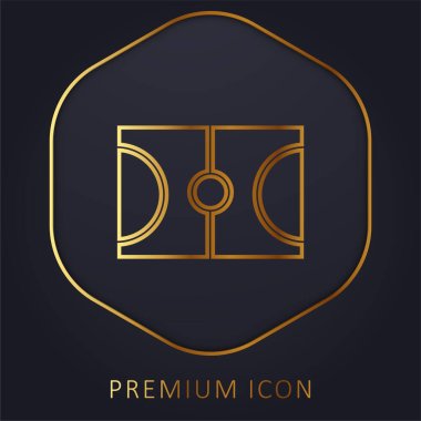 Basketball golden line premium logo or icon clipart