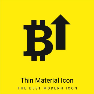Yukarı Oklu Bitcoin Asgari Parlak Madde Simgesi