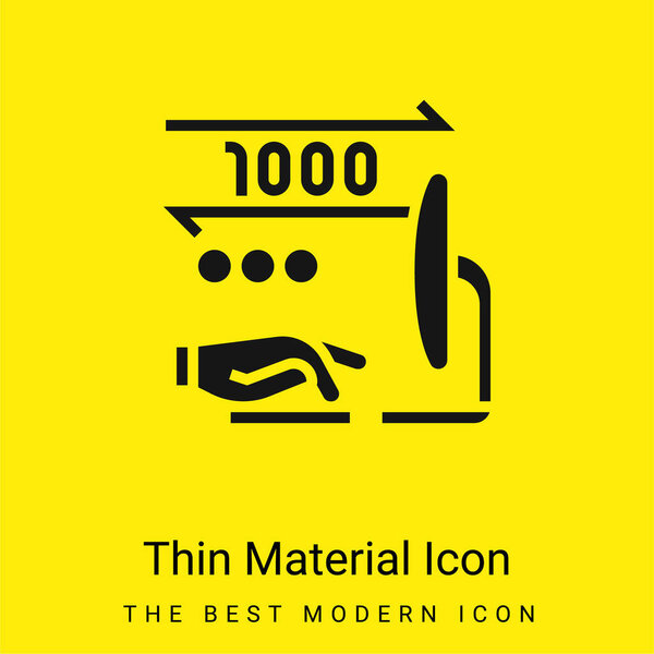 Иконка минимального ярко-желтого материала