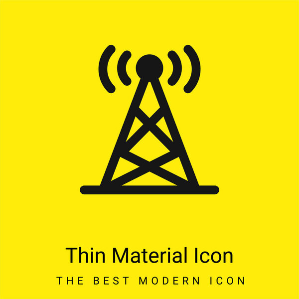 Antenna minimal bright yellow material icon