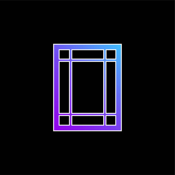 Размер границ Значок синего градиента